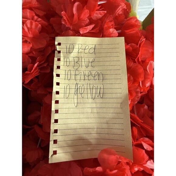 Lot of 40 Colorful Hawaiian Faux Flower Leis - Yellow Green Red Blue 10 of Each - Picture 7 of 7